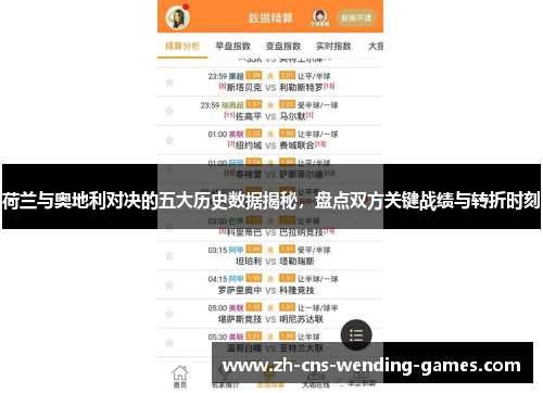 荷兰与奥地利对决的五大历史数据揭秘，盘点双方关键战绩与转折时刻